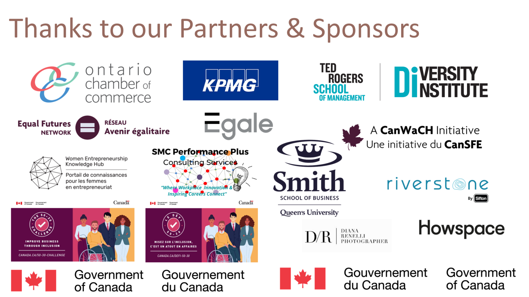 Thanks to our Partners & Sponsors